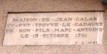 Inschrift Calas Rue des Filatiers 50